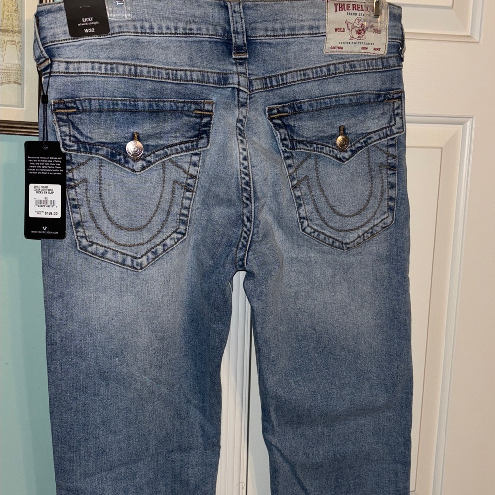 NWT True Religion Ricky Light Blue Denim Jeans